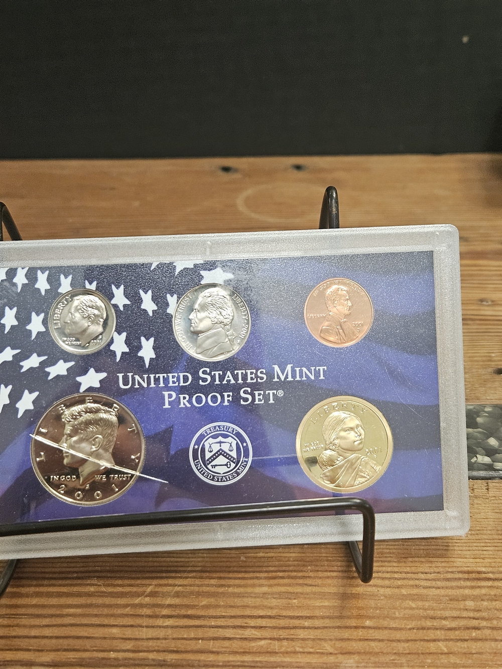 United States Mint Proof Set Display in Blue